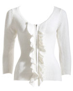 Wool Zip Up Top (Ivory)